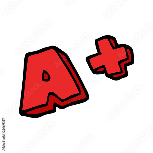 cartoon doodle letter grades