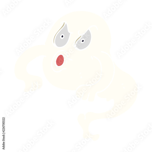 cartoon doodle angry ghost