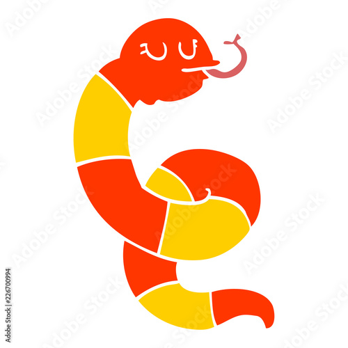 cartoon doodle poisonous snake