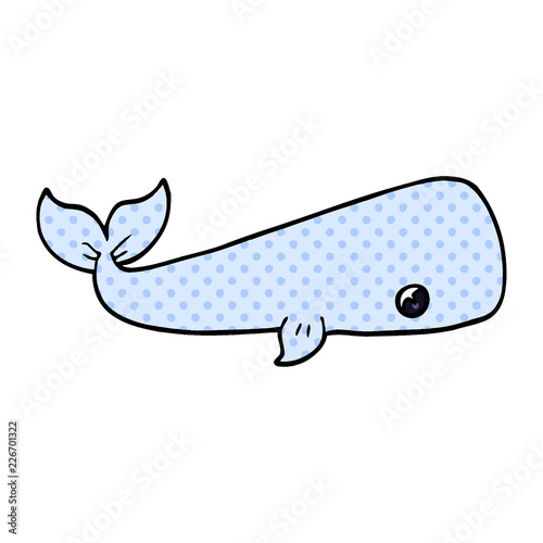 cartoon doodle sea whale