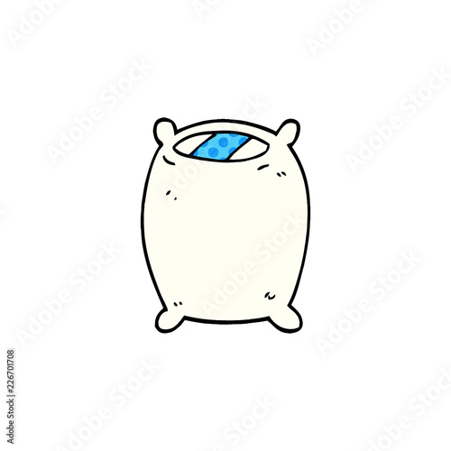 cartoon doodle comfy pillow