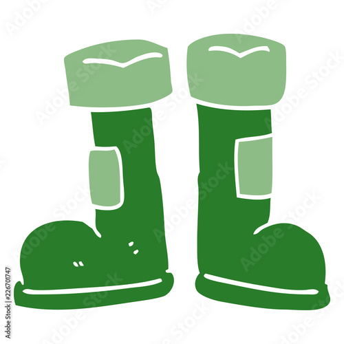 cartoon doodle wellington boot