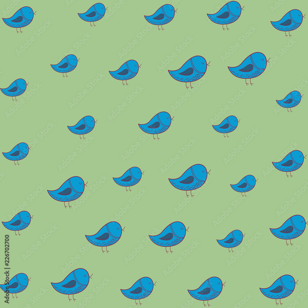 bird cute cartoon pattern background bird cute cartoon pattern background
