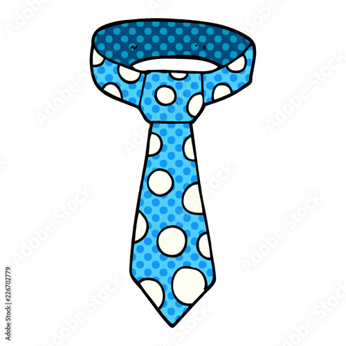 cartoon doodle patterned tie