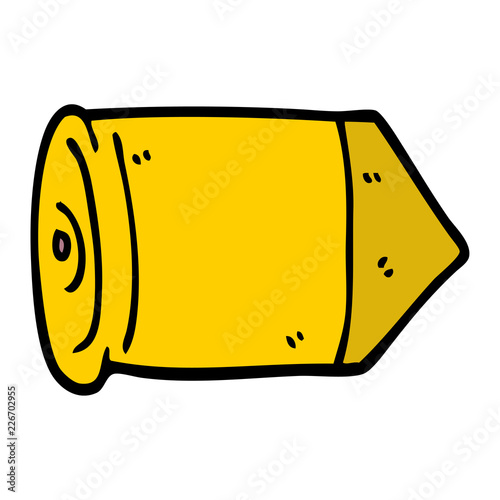 cartoon doodle golden bullet
