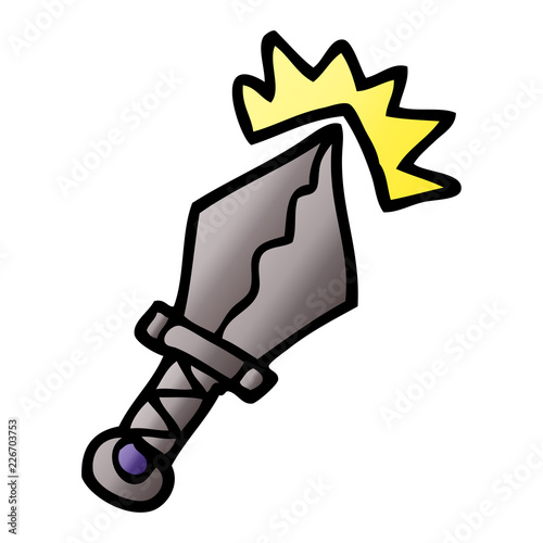 cartoon doodle sharp dagger