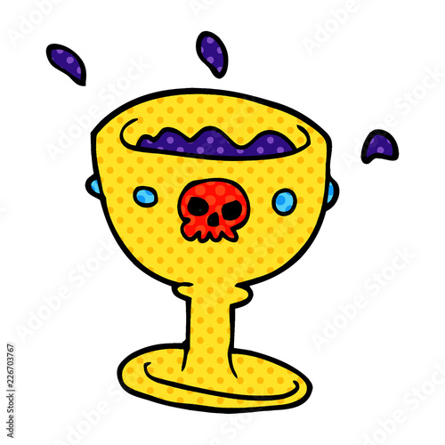 cartoon doodle goblet