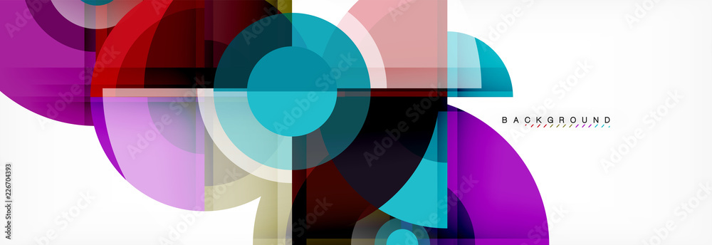 Obraz premium Vector fantastic circle modern geometric background template