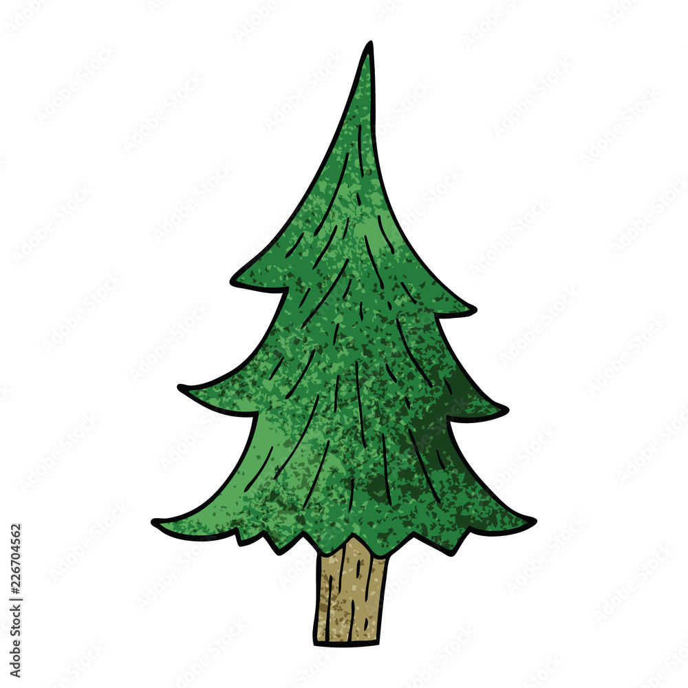 cartoon doodle pine trees cartoon doodle pine trees