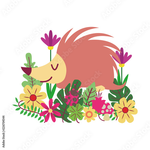 Fototapeta Naklejka Na Ścianę i Meble -  porcupine cute animal cartoon