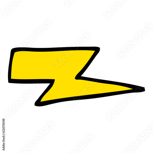 cartoon doodle lightening bolt