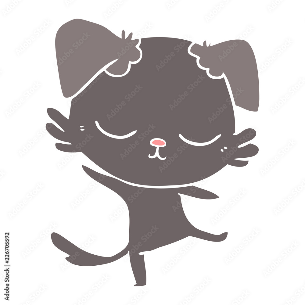 cute flat color style cartoon dog cute flat color style cartoon dog