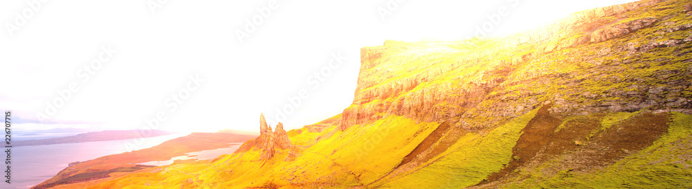 Skye Panorama Old Man Of Storr Shine Lens Flare Extra Wide