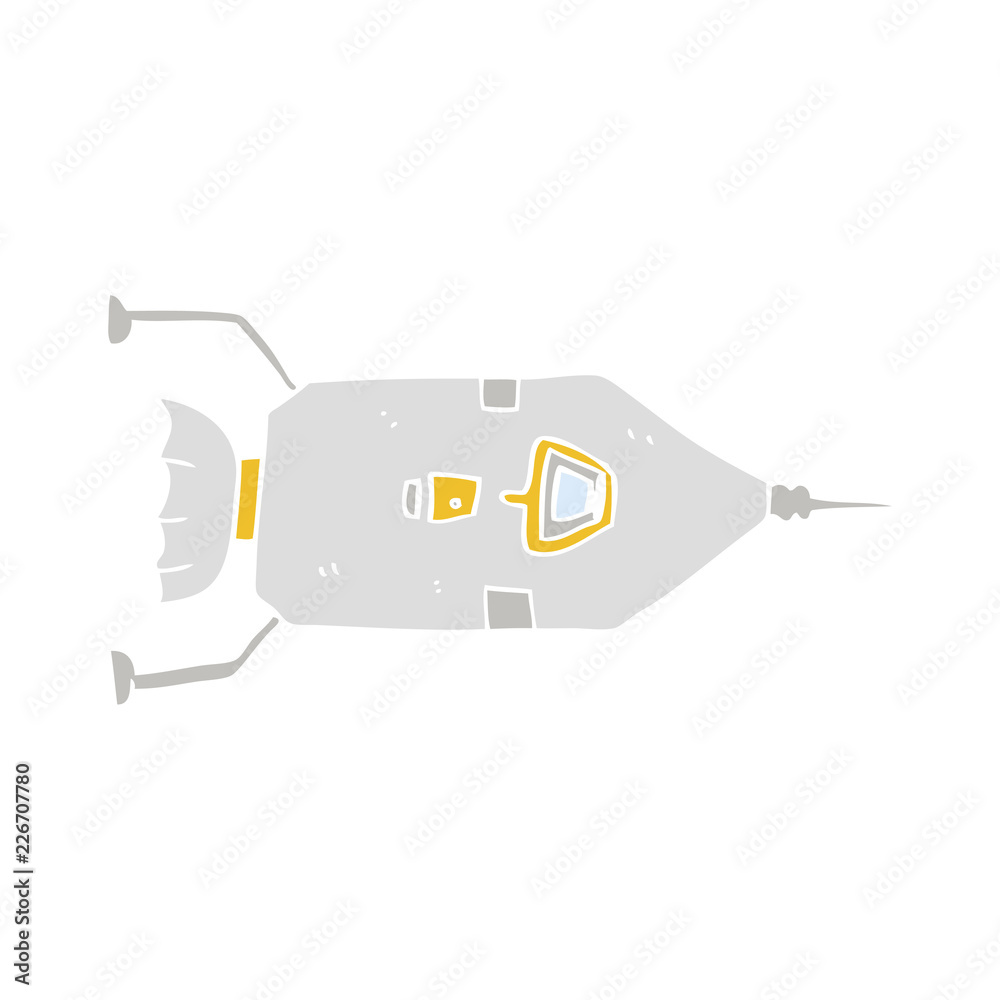 Fototapeta premium flat color illustration of a cartoon landing craft