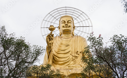 Big Gold Buddha in Dalat, Vietnam. photo