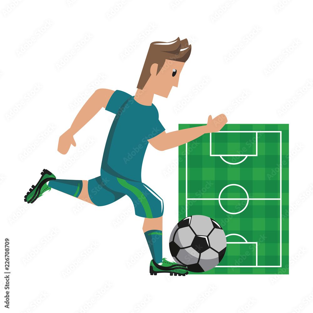Fototapeta premium Soccer sport game cartoons
