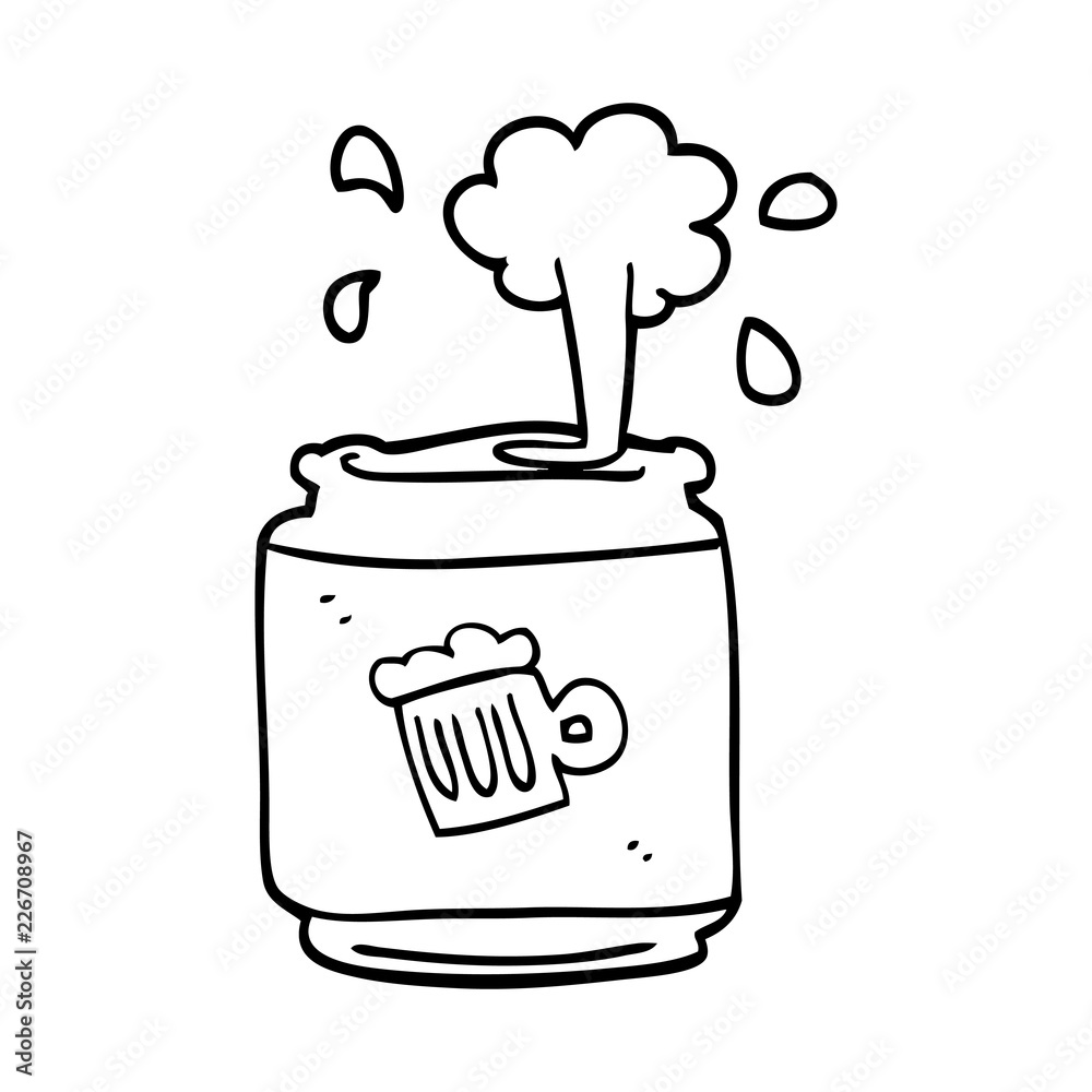 line drawing cartoon can of larger line drawing cartoon can of larger
