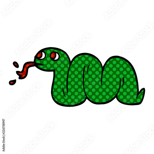 cartoon doodle snake