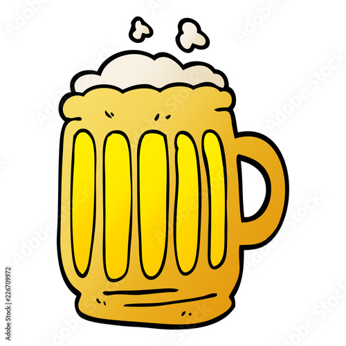 cartoon doodle tankard of beer