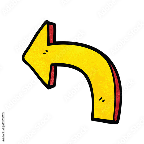 cartoon doodle directing arrow