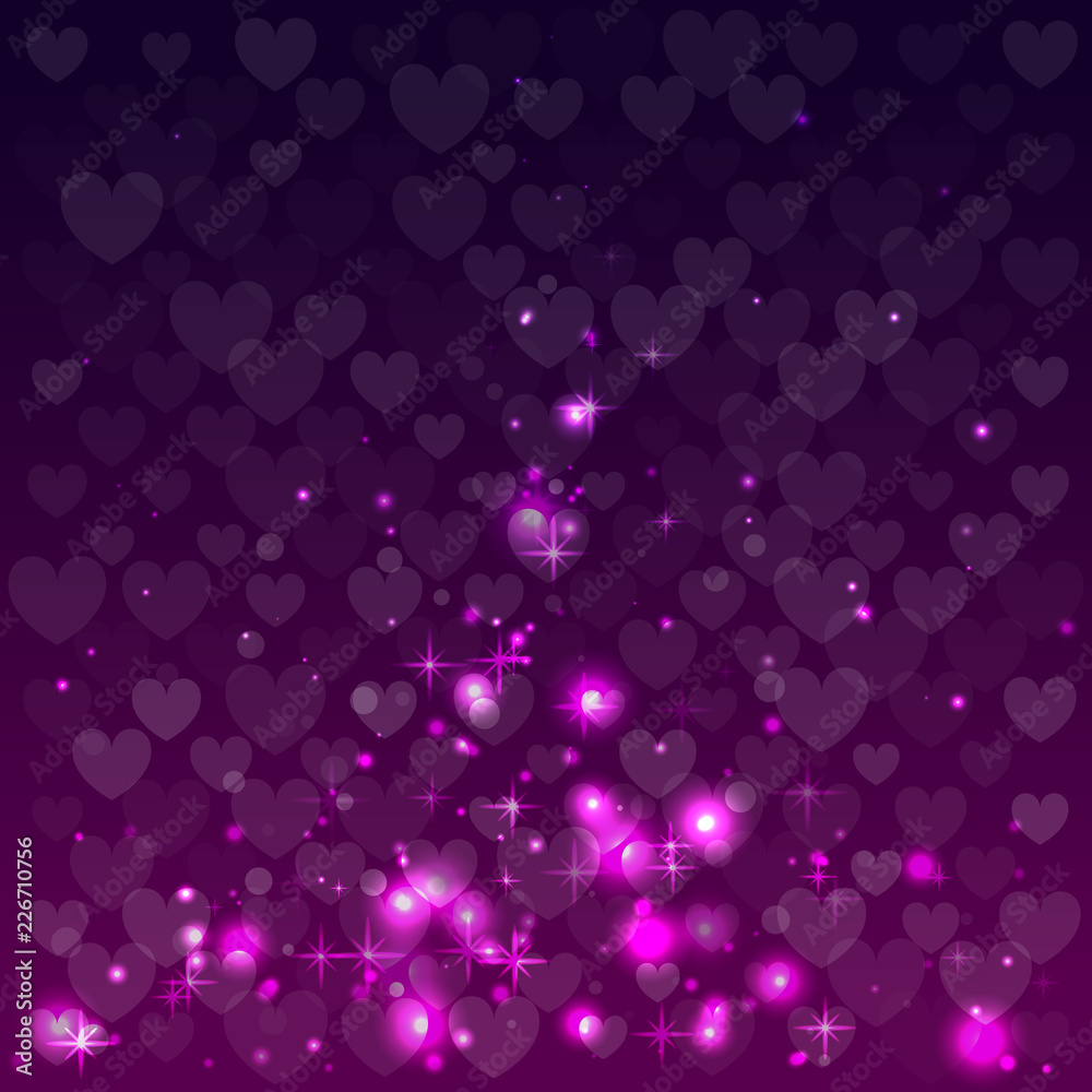 Abstract background for Valentine Day. Vector illustration. Pattern with hearts.