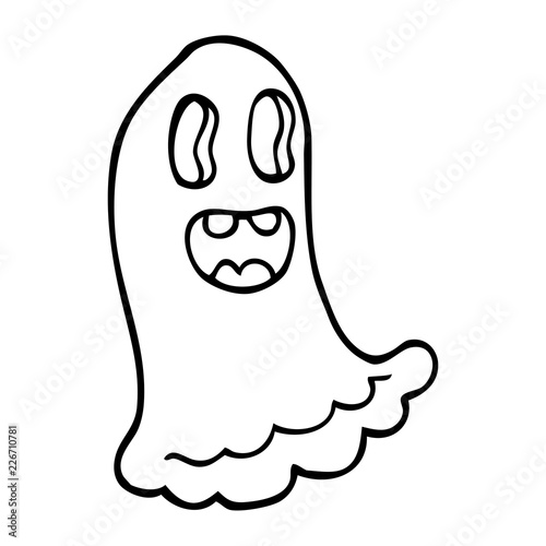 line drawing cartoon spooky ghost