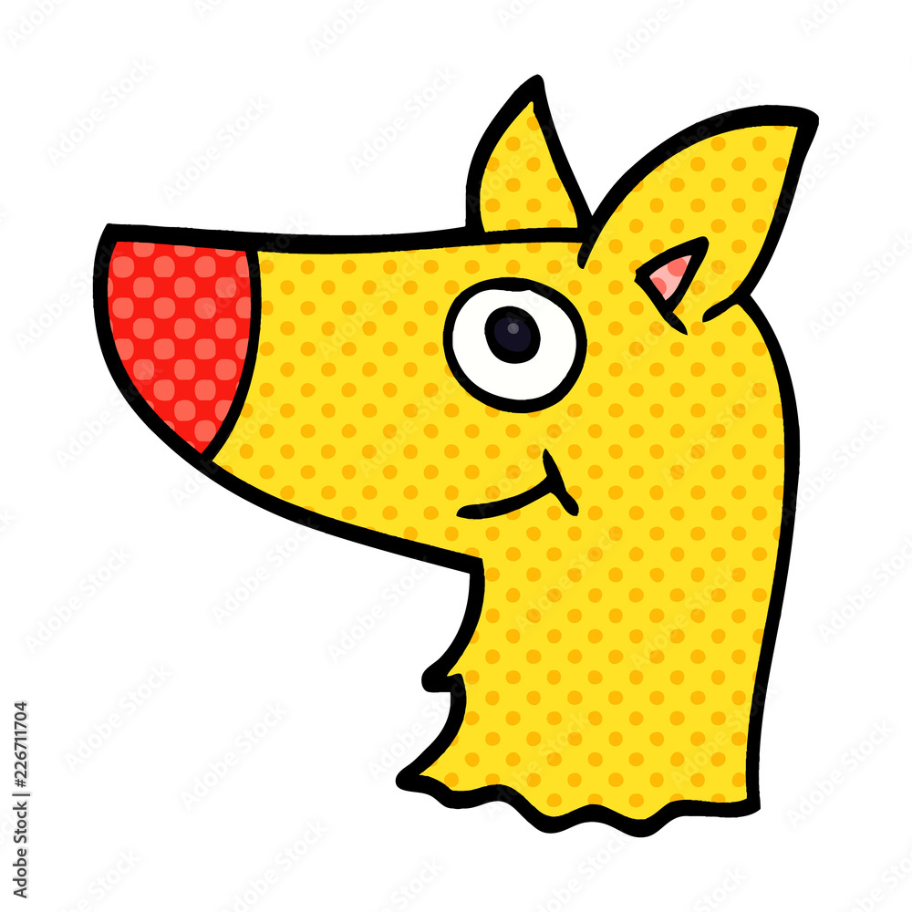 cartoon doodle happy dog face cartoon doodle happy dog face
