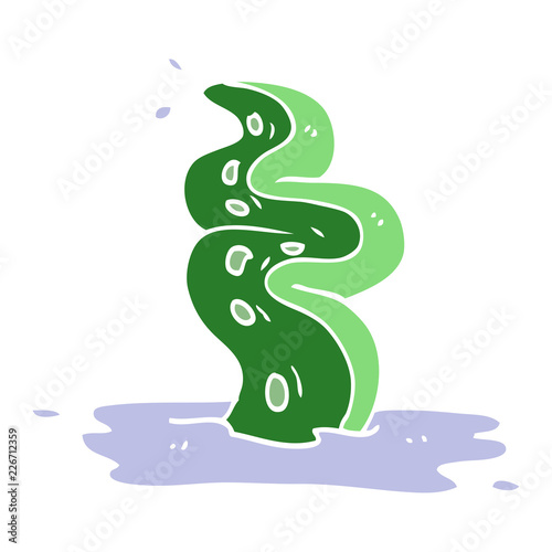 cartoon doodle spooky tentacle
