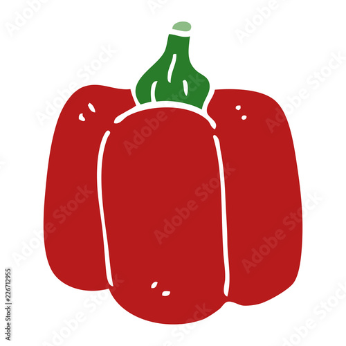 cartoon doodle organic pepper