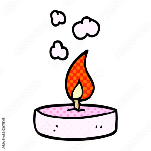 cartoon doodle scented candle