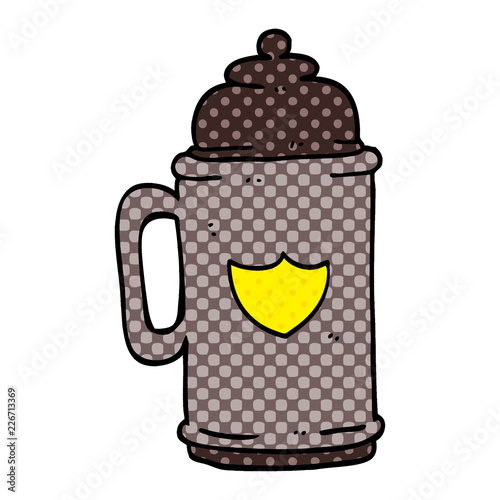 cartoon doodle traditional beer tankard