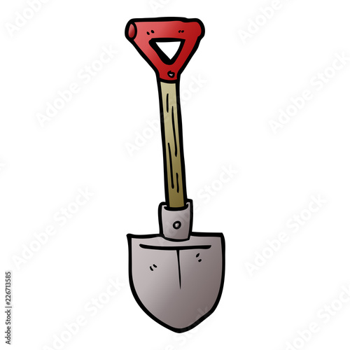 cartoon doodle shovel