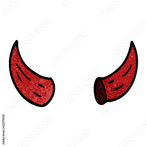 cartoon doodle of horns