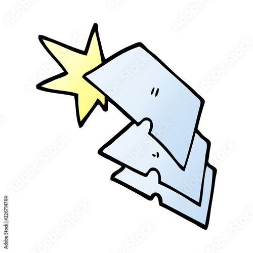 cartoon doodle shiny razorblades