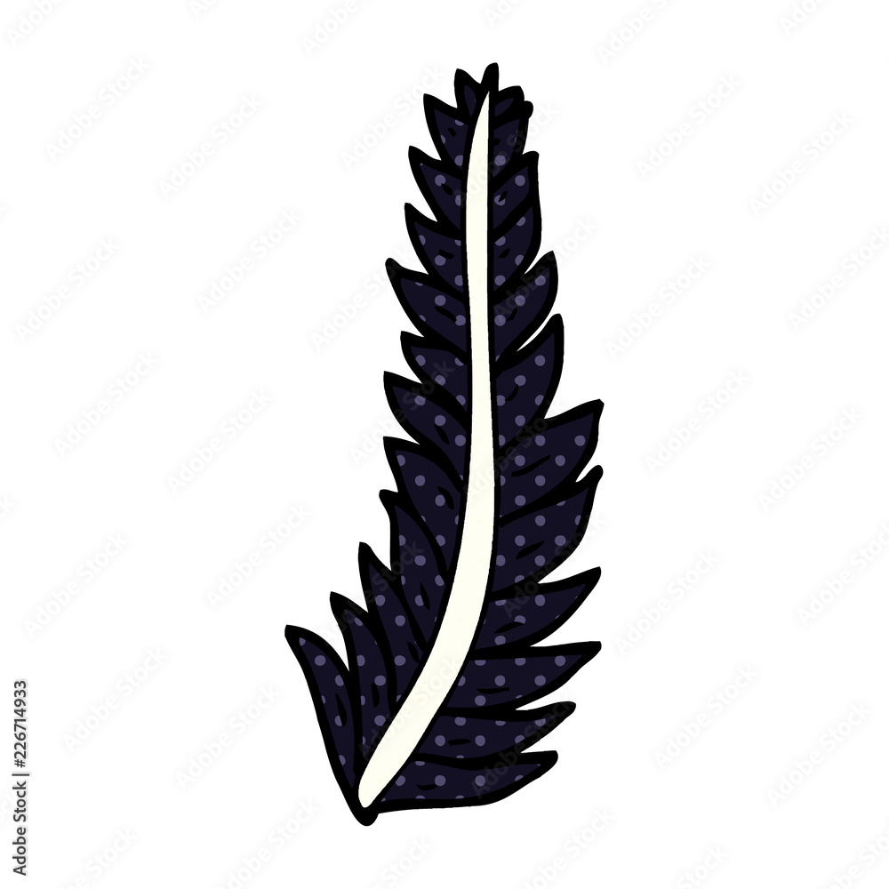 cartoon doodle black feather cartoon doodle black feather