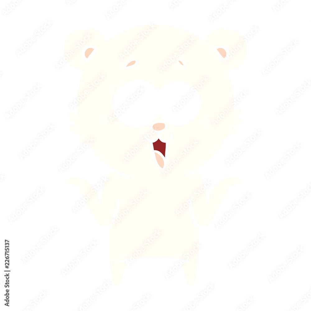 laughing teddy bear flat color style cartoon laughing teddy bear flat color style cartoon