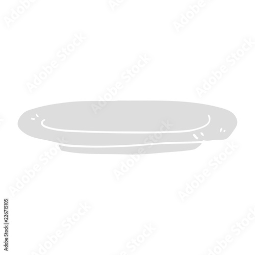 flat color style cartoon plate