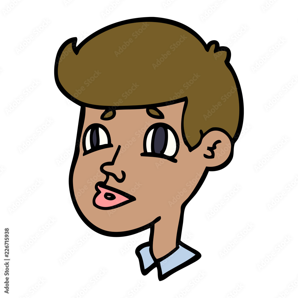 cartoon doodle of a boy face