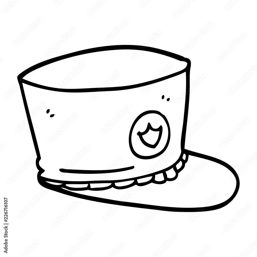 line drawing cartoon official hat line drawing cartoon official hat