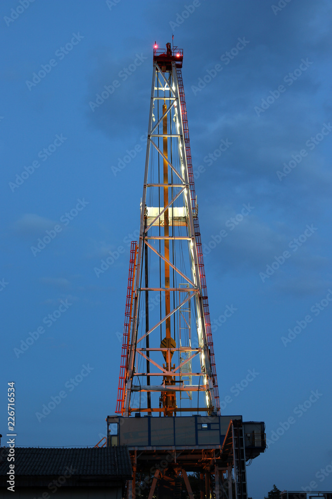 oil drilling rig by night mining industry oil drilling rig by night mining industry