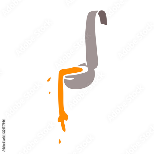 cartoon doodle ladle of food