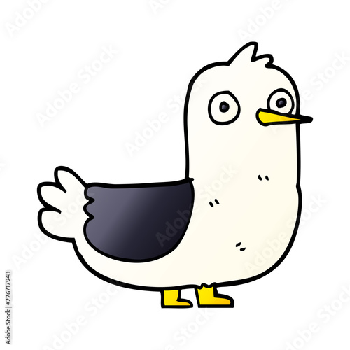 cartoon doodle seagull