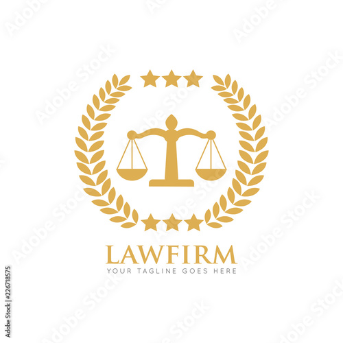 Law firm logo and icon design template