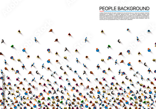 A crowd of people on a white background, Business cover. Vector illustration