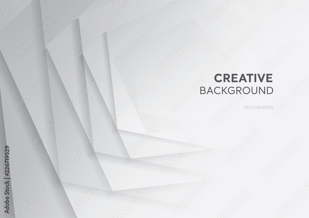 Fototapeta premium White gray abstract gradient creative design horizontal cover background