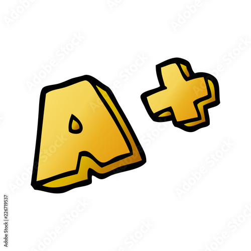 cartoon doodle letter grades