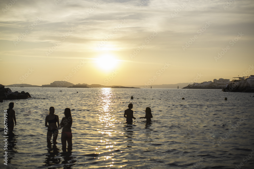 Sunset on the beach 