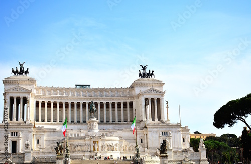 The great monument in white marble called "Altare della Patria" in Rome, Italy.