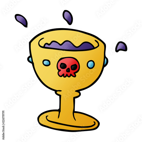 cartoon doodle goblet