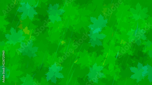 Flying maple leaves, raindrops. Autumn pattern. The idea of design of tiles, wallpaper, packaging, textiles, background.